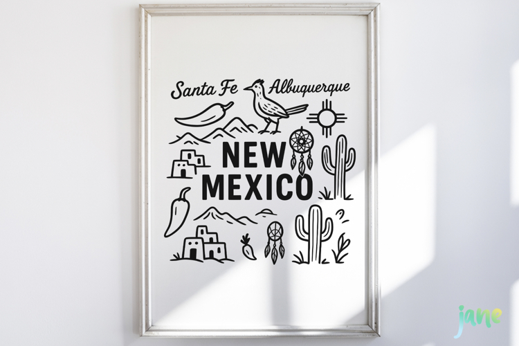 State Doodle SVG Sublimation example image 1