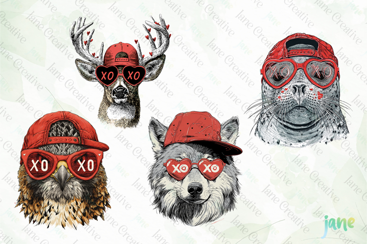 STATES Valentine Animals PNG