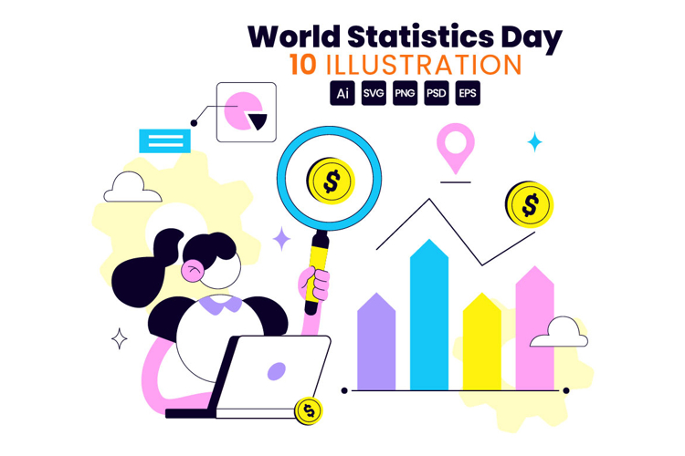 10 World Statistics Day Illustration