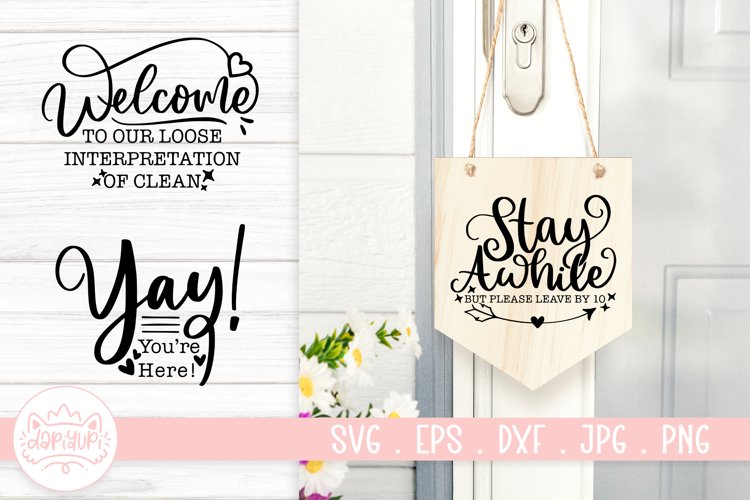 Funny Door Sign SVG Cut File