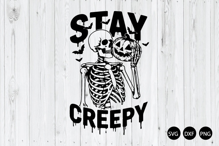 Stay Creepy SVG, Retro Halloween SVG, Funny Halloween SVG