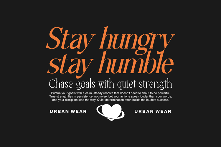 Stay Hungry Urban Typography T-shirt Design