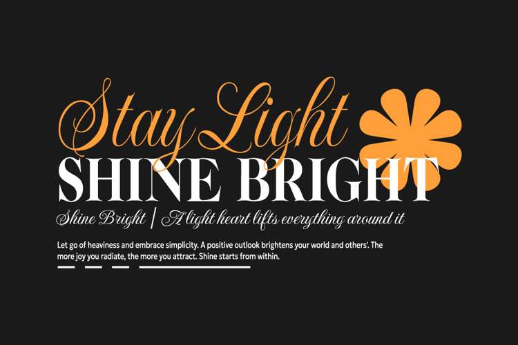 Stay Light Shine Bright Urban Typography T-shirt Design