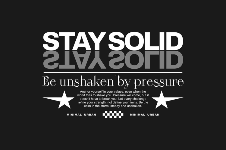 Stay Solid Urban Typography T-shirt Design