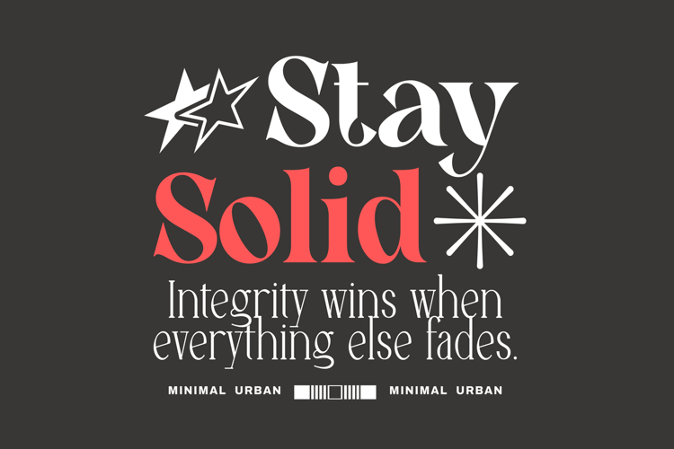 Stay Solid Urban Typography T-shirt Design example image 1