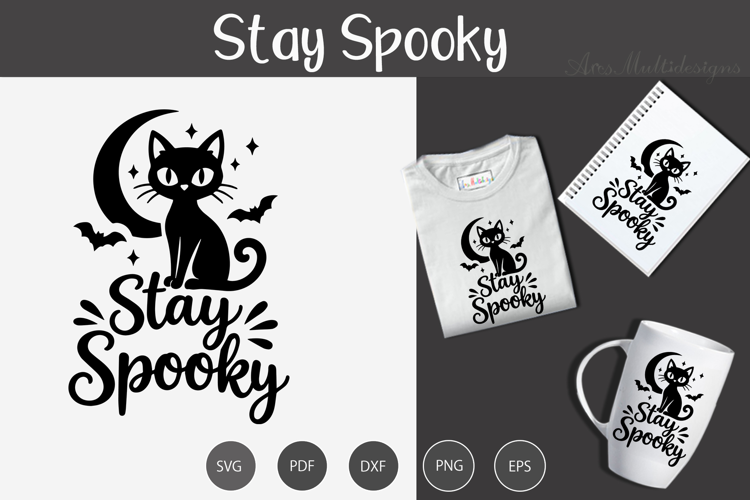 Stay Spooky Cat SVG Quote