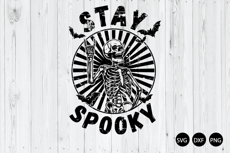 Stay Spooky SVG, Halloween SVG, Funny Skeletons SVG