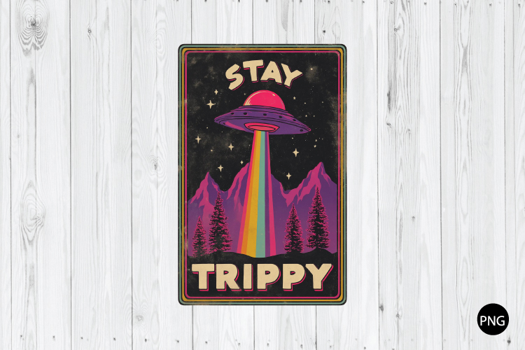 Stay Trippy PNG, Stay Trippy Alien PNG, Alien PNG