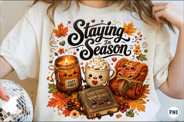 Staying in Season Cozy Autumn PNG