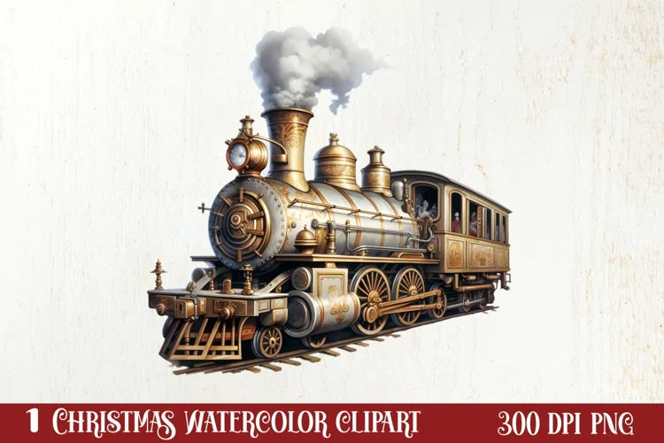 Steampunk Christmas Sublimation Clipart, Steampunk Christmas