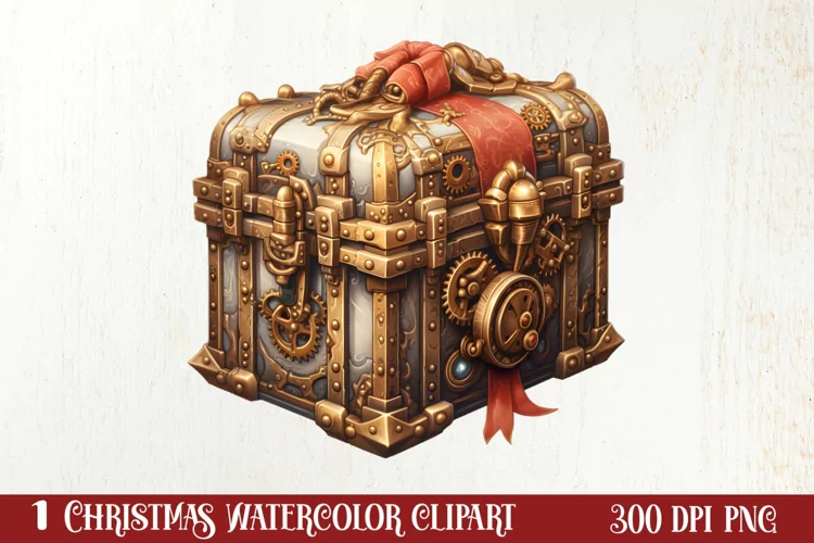 Steampunk Christmas Sublimation Clipart, Steampunk Christmas