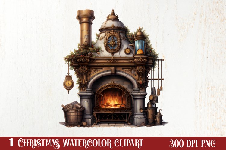 Steampunk Christmas Sublimation Clipart, Steampunk Christmas