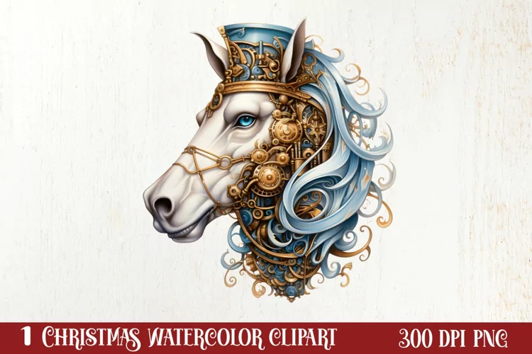 Steampunk Christmas Sublimation Clipart, Steampunk Christmas