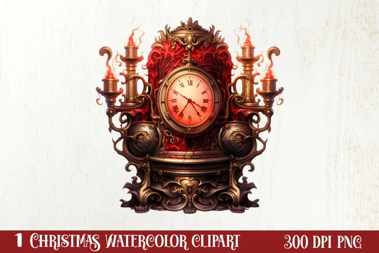 Steampunk Christmas Sublimation Clipart, Steampunk Christmas