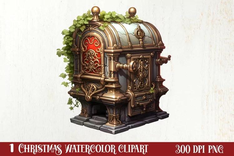 Steampunk Christmas Sublimation Clipart, Steampunk Christmas