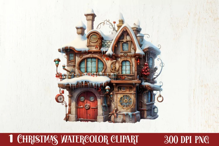 Steampunk Christmas Sublimation Clipart, Steampunk Christmas
