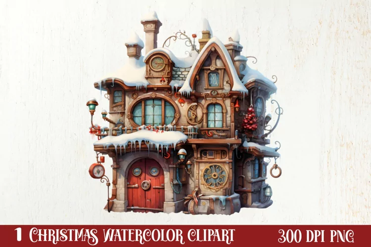 Steampunk Christmas Sublimation Clipart, Steampunk Christmas