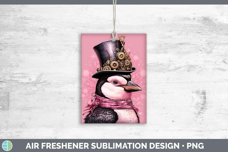 Steampunk Christmas Penguin Air Freshener Sublimation Car Fr