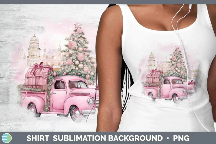 Steampunk Christmas Vintage Truck Shirt Sublimation Sublimat