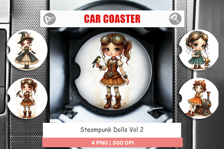 Car Coaster Steampunk Dolls