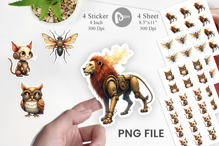 Steampunk Menagerie Sticker