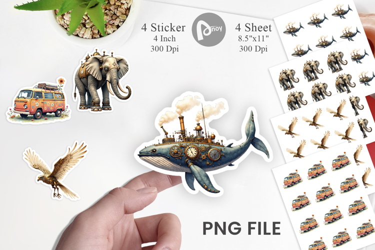 Steampunk Menagerie Sticker