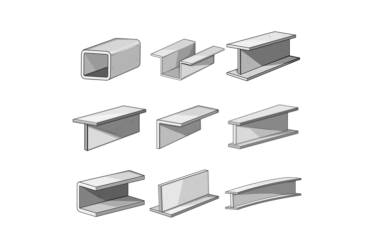 steel beam set cartoon