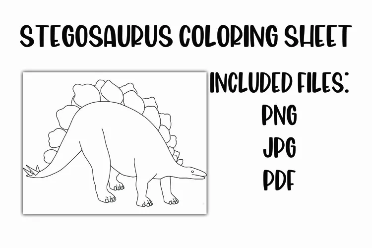 Stegosaurus Dinosaur Coloring Sheet