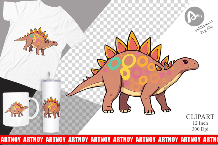 Stegosaurus with Plates Clipart