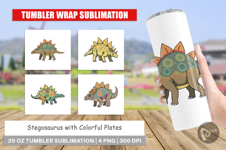 Tumbler Stegosaurus with Plates