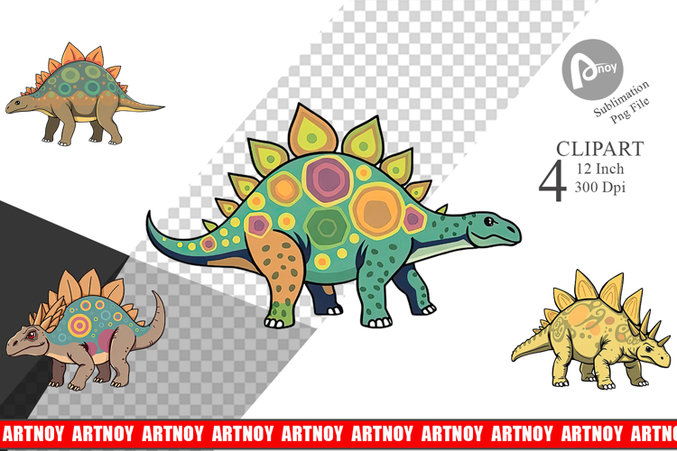 Stegosaurus with Plates Clipart