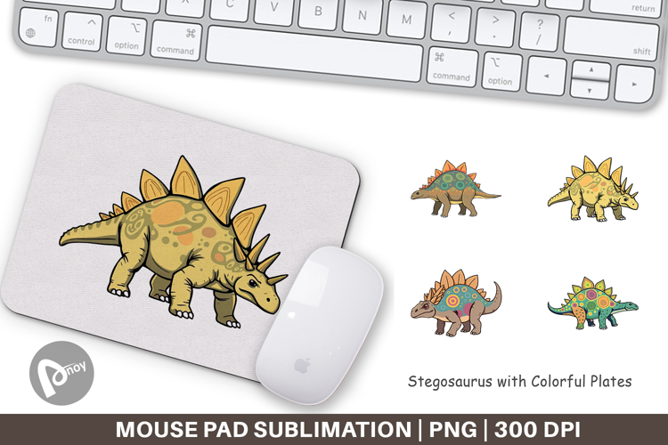 Mouse Pad Stegosaurus with Plates