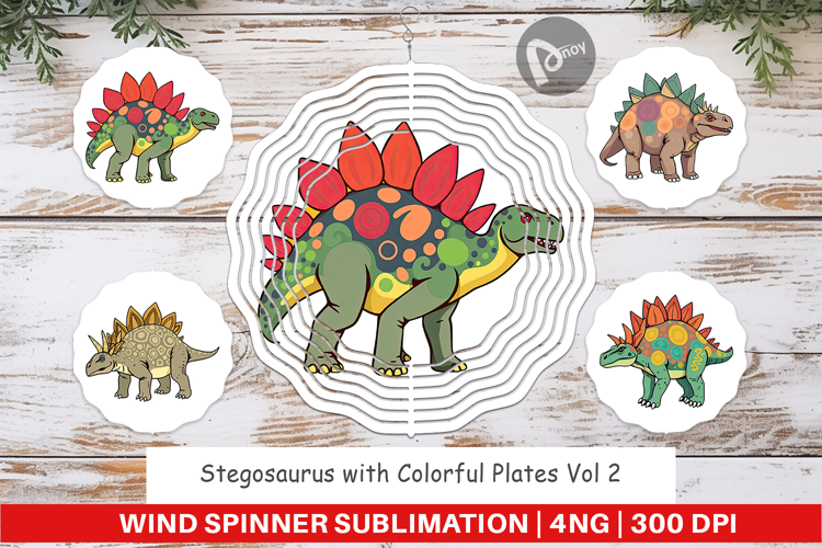 Wind Spinner Stegosaurus with Plates