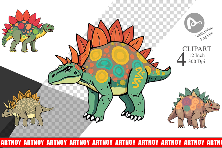Stegosaurus with Plates Clipart