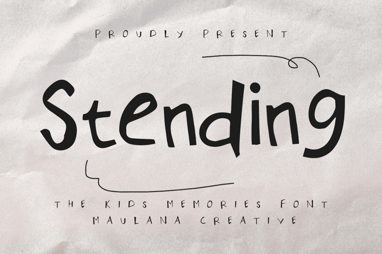 Stending Kids Memory Font