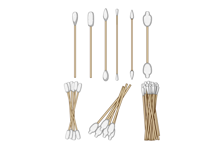 sterile swab set cartoon