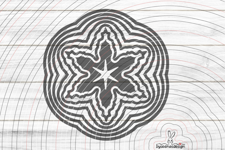Star Christmas 2 cutting file SVG DXF