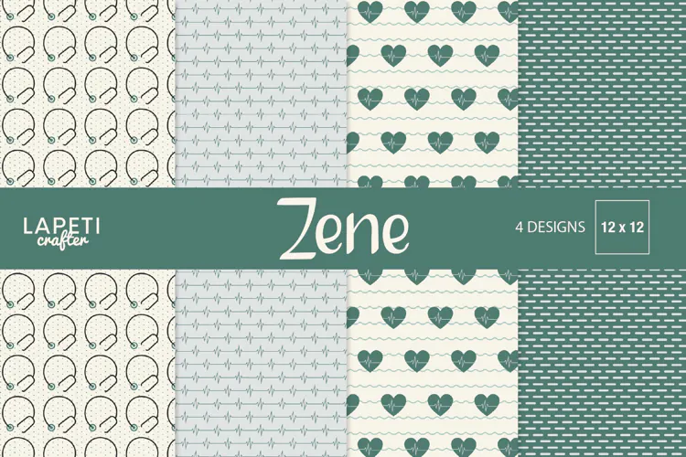 Stethoscope Digital Paper | Heartbeat & ECG Patterns