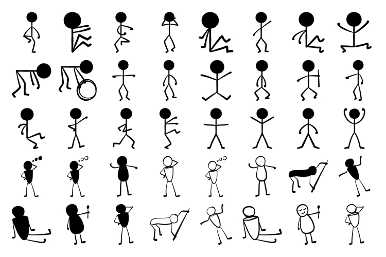 Stick Figure Vector Set #5