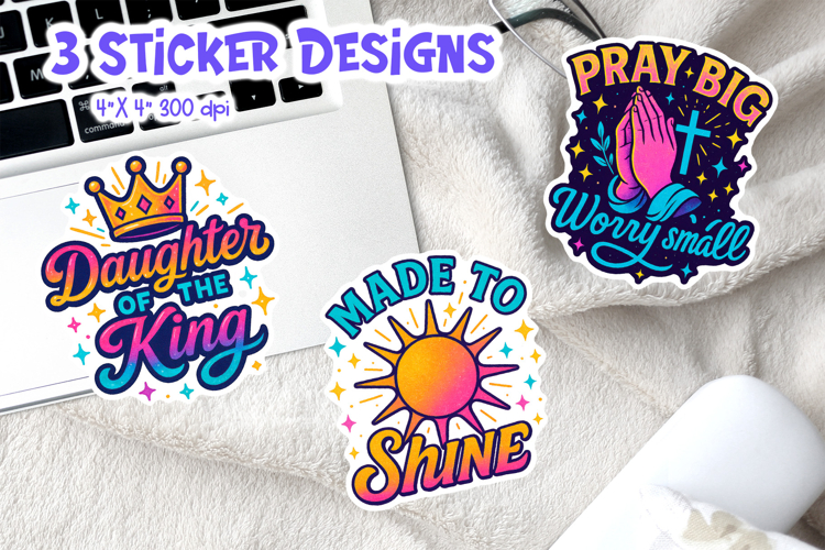 Christian Sticker Printable | Uplifting Faith Quotes PNG