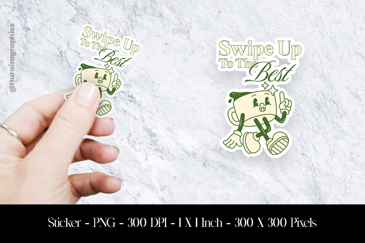 Swipe Up To The Best Sticker Design PNG