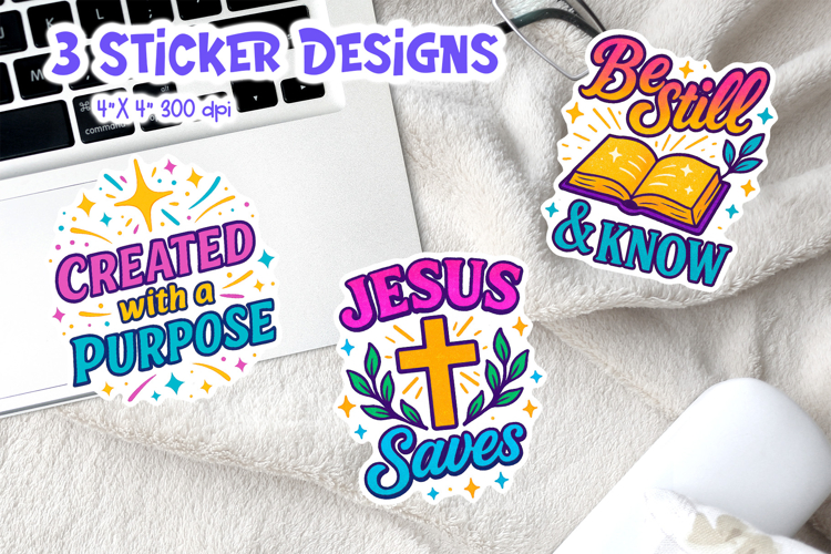 Christian Sticker Printable | Inspirational Faith Quotes PNG