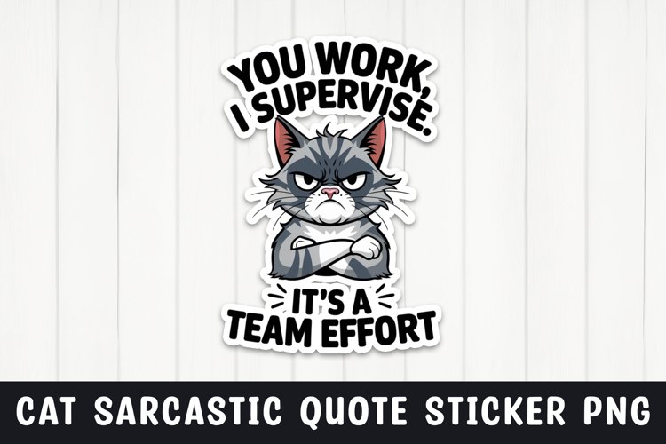 Sarcastic cat quote sticker design png