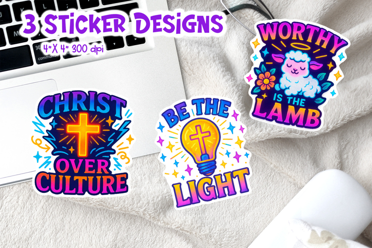 Christian Iridescent Sticker Printable | Christ Over Culture