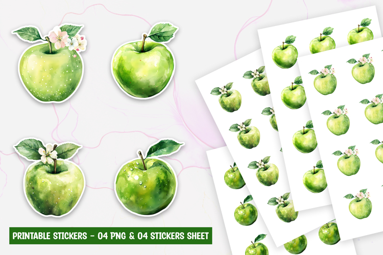 Green Apple Clipart Image 2