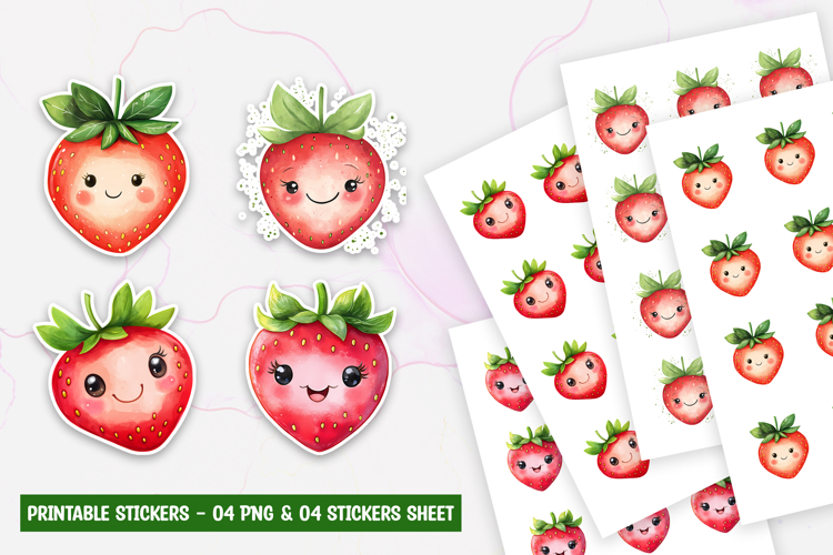Kawaii Strawberry Png Image 14