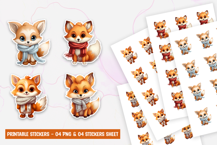 Red fox clipart
