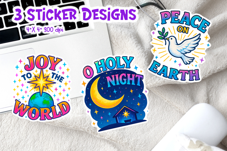 Christian Iridescent Sticker Printable | Joy to the World
