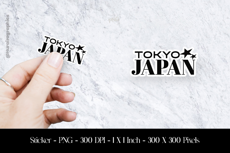 Tokyo Japan Sticker Design PNG