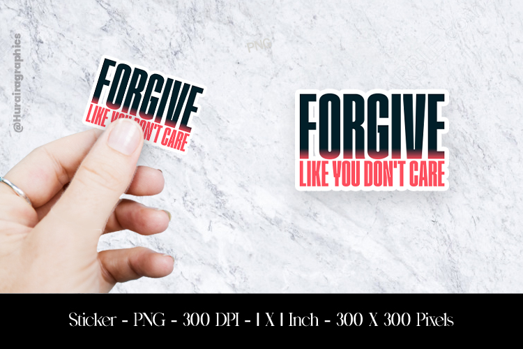 forgiveness quote Sticker Design PNG